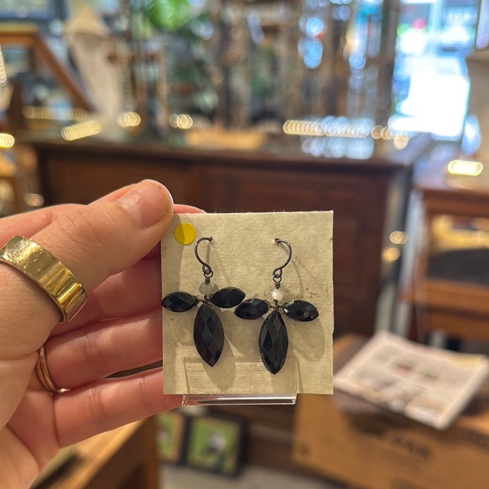 Elegant Black Drop Earrings